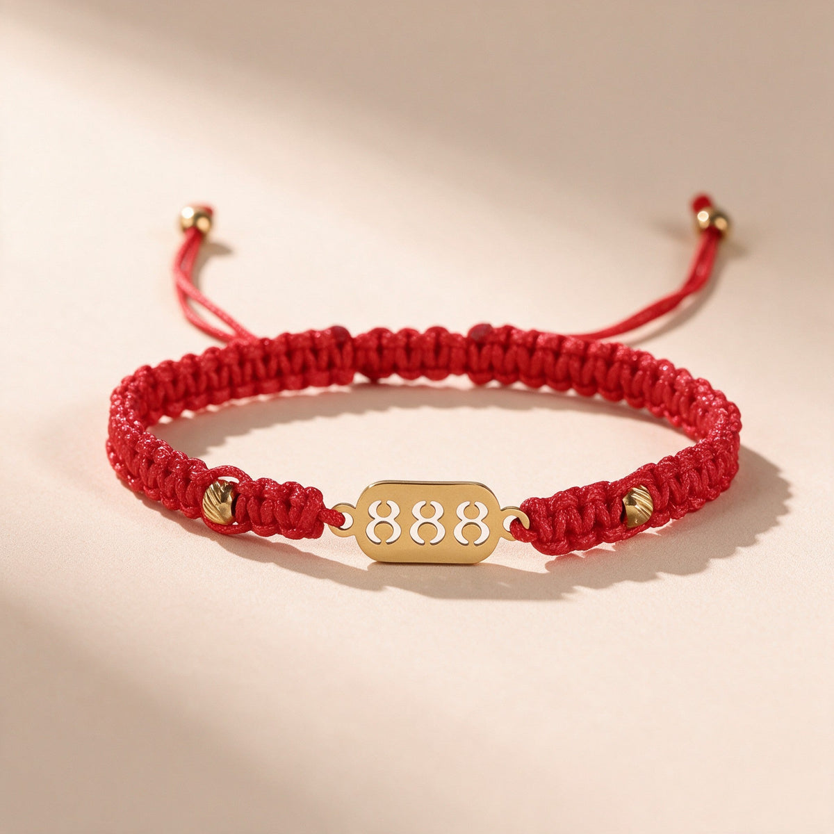 888 Red Cord Bracelet — product view 3