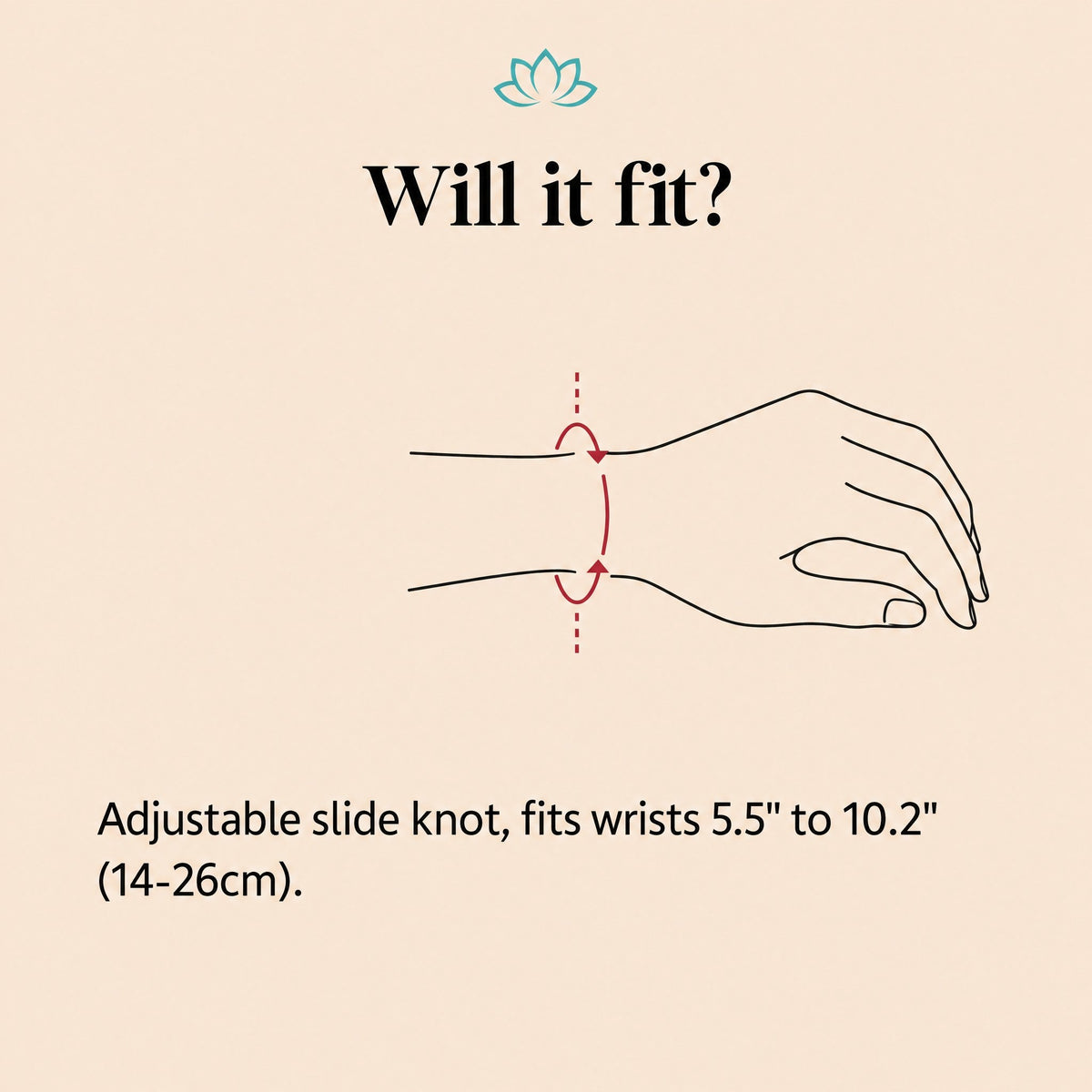 888 Red Cord Bracelet — product view 5