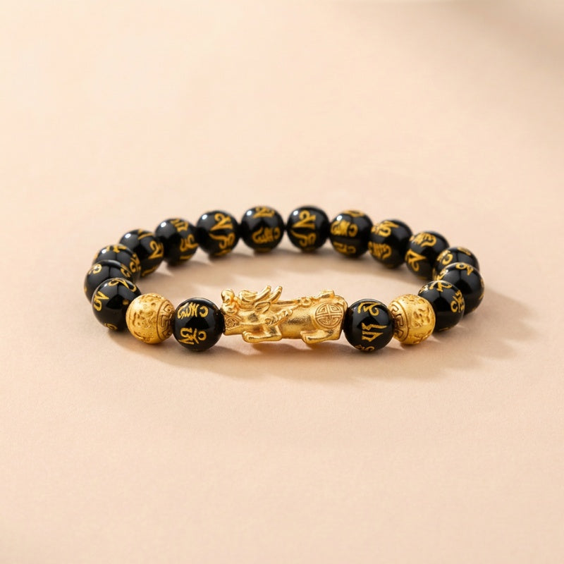 Pixiu Obsidian Bead Bracelet — product view 1