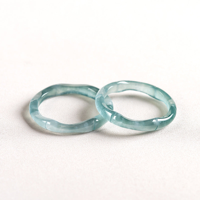 Green Jade Band Ring — product view 4