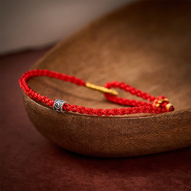 Yin Yang Woven Cord Bracelet — product view 4