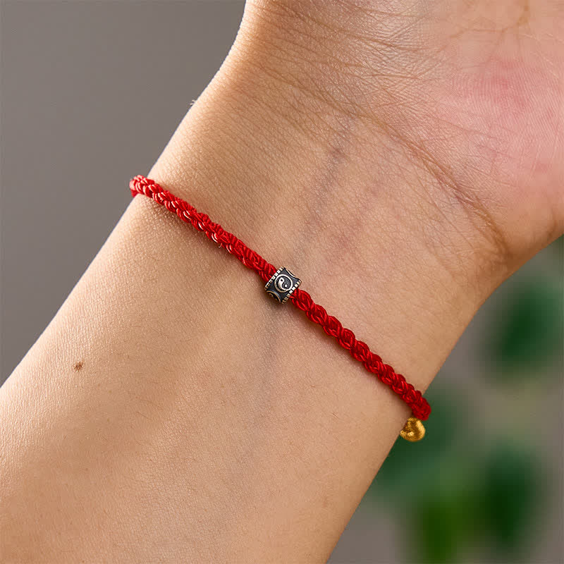 Yin Yang Woven Cord Bracelet — product view 5