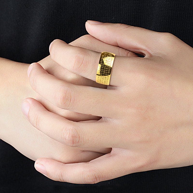 Heart Sutra Engraved Ring — product view 5