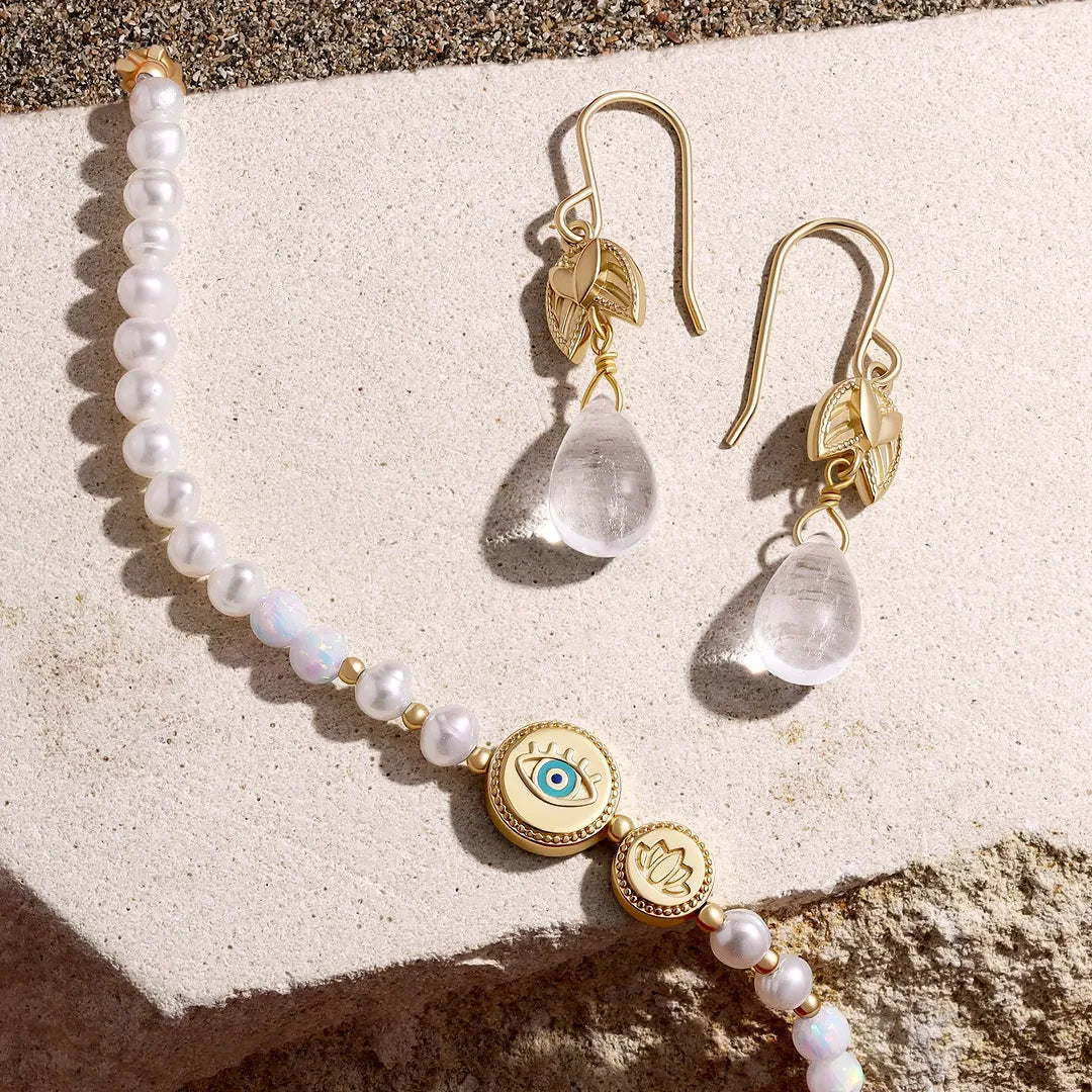 Pearl, Opal & Lotus Eye Bracelet — product view 3
