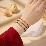 24K Gold-Plated 925 Sterling Silver Bead Tibetan Bracelet — bracelet view 2