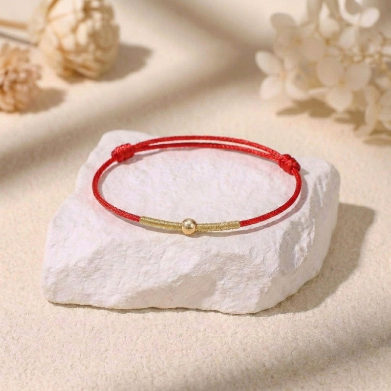 24K Gold-Plated 925 Sterling Silver Bead Tibetan Bracelet — bracelet view 3