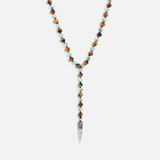 4 Symbol Tiger's Eye Turquoise Necklace — necklace view 1