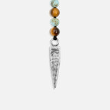 4 Symbol Tiger's Eye Turquoise Necklace — necklace view 3