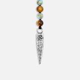 4 Symbol Tiger's Eye Turquoise Necklace — necklace view 5