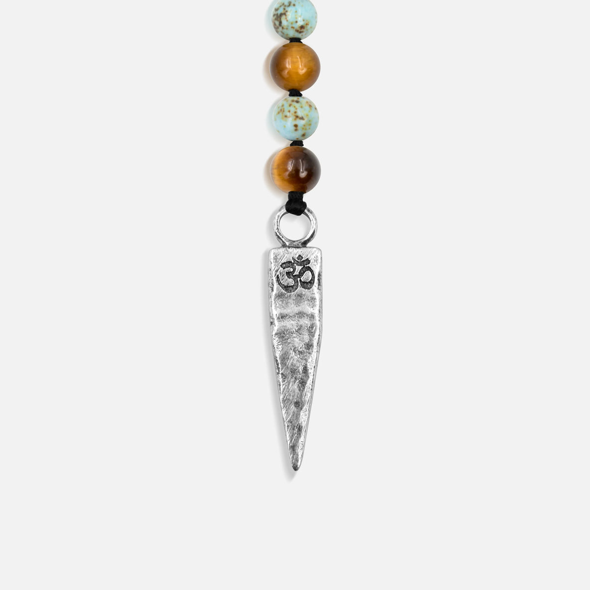 4 Symbol Tiger's Eye Turquoise Necklace — necklace view 5