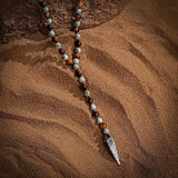 4 Symbol Tiger's Eye Turquoise Necklace — necklace view 6