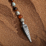 4 Symbol Tiger's Eye Turquoise Necklace — necklace view 8