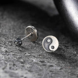 925 Sterling Silver Yin Yang One Stud Earring — earring view 2