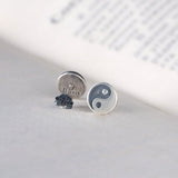 925 Sterling Silver Yin Yang One Stud Earring — earring view 5