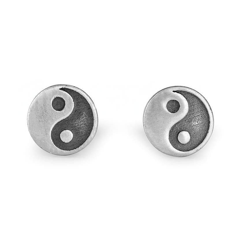 925 Sterling Silver Yin Yang One Stud Earring — earring view 6
