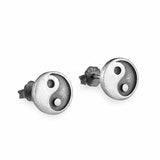 925 Sterling Silver Yin Yang One Stud Earring — earring view 8