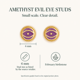 Pendientes ojo protector de amatista