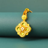 Begonia Gold Plated Copper Ruyi Compass Necklace — necklace view 2