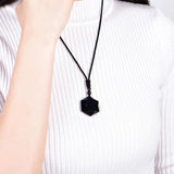 Black Obsidian Necklace — necklace view 6