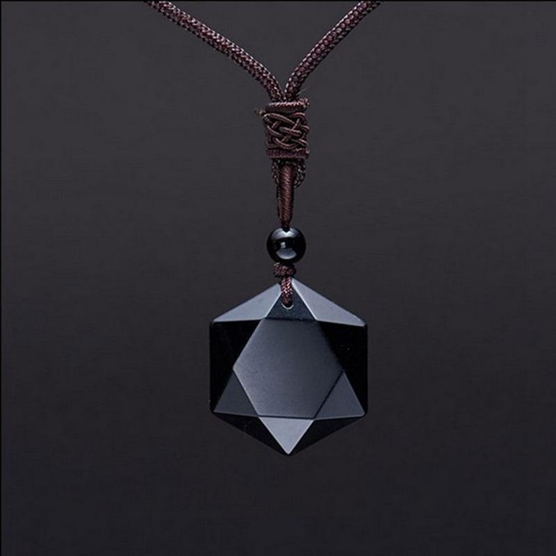 Black Obsidian Necklace — necklace view 7
