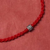 Black Red String 925 Sterling Silver Yin Yang Bracelet Anklet — bracelet view 5