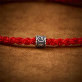 Black Red String 925 Sterling Silver Yin Yang Bracelet Anklet — bracelet view 6