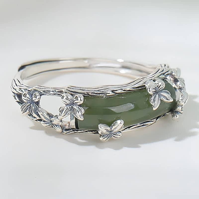 Chinese Jade Butterfly Love Ring — ring view 4
