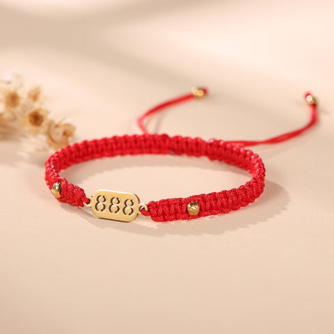 888 Red Cord Bracelet — product view 1