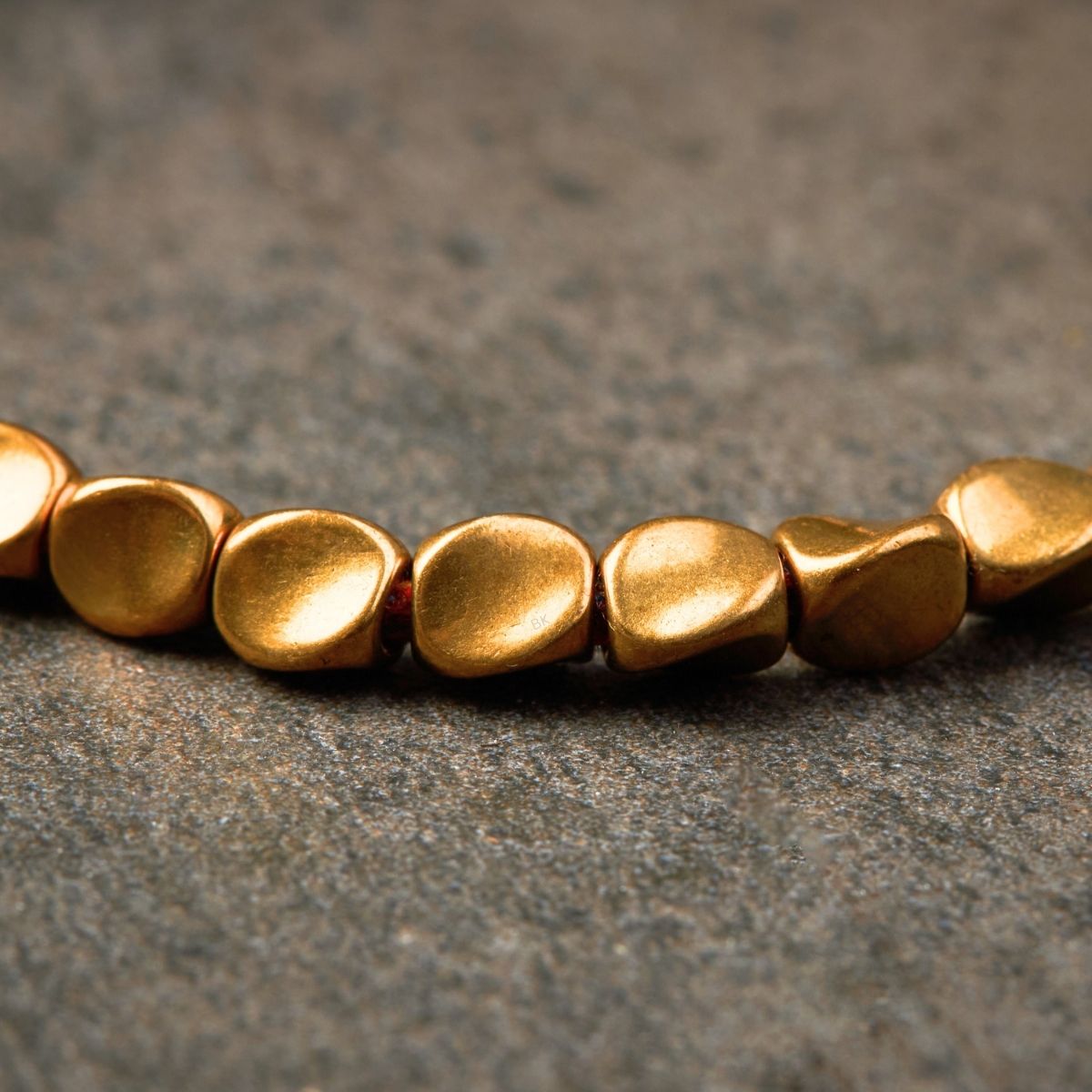 Copper Bead Woven Bracelet — product view 5