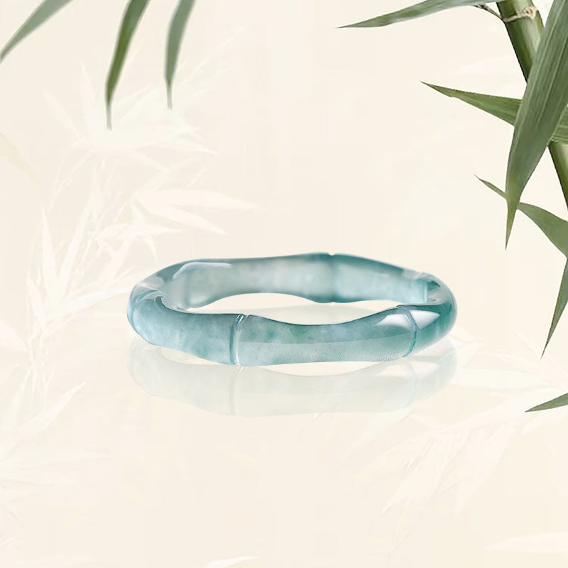 Green Jade Band Ring — product view 1
