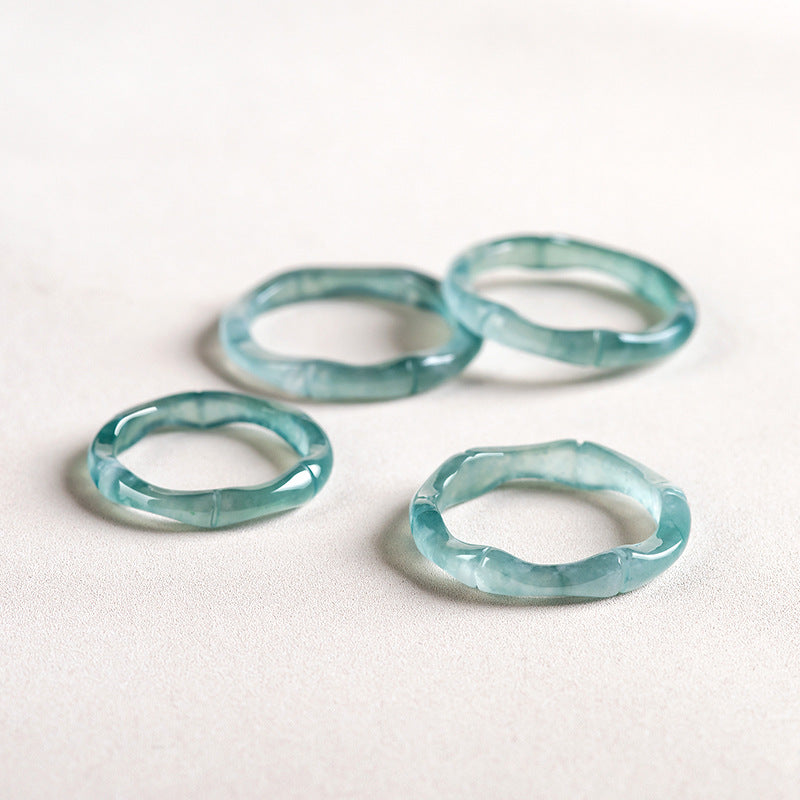Green Jade Band Ring — product view 5