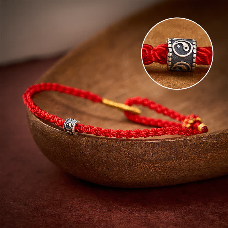 Yin Yang Woven Cord Bracelet — product view 1