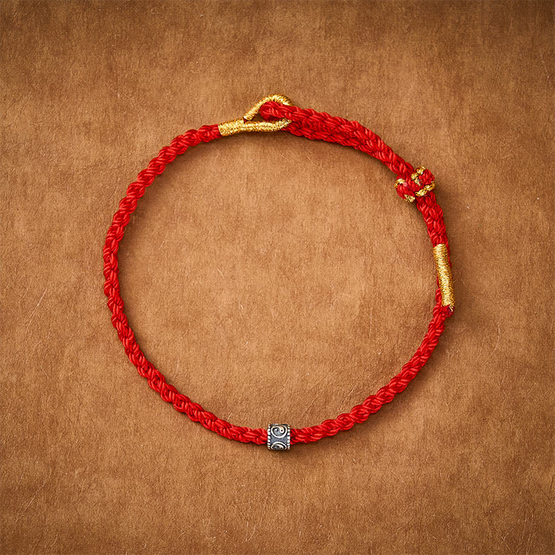 Yin Yang Woven Cord Bracelet — product view 3