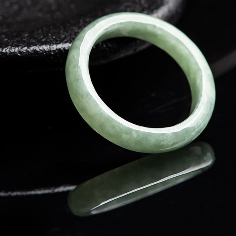Polished Jade Band Ring — product view 4