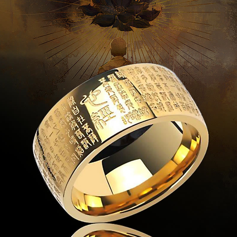 Heart Sutra Engraved Ring — product view 2