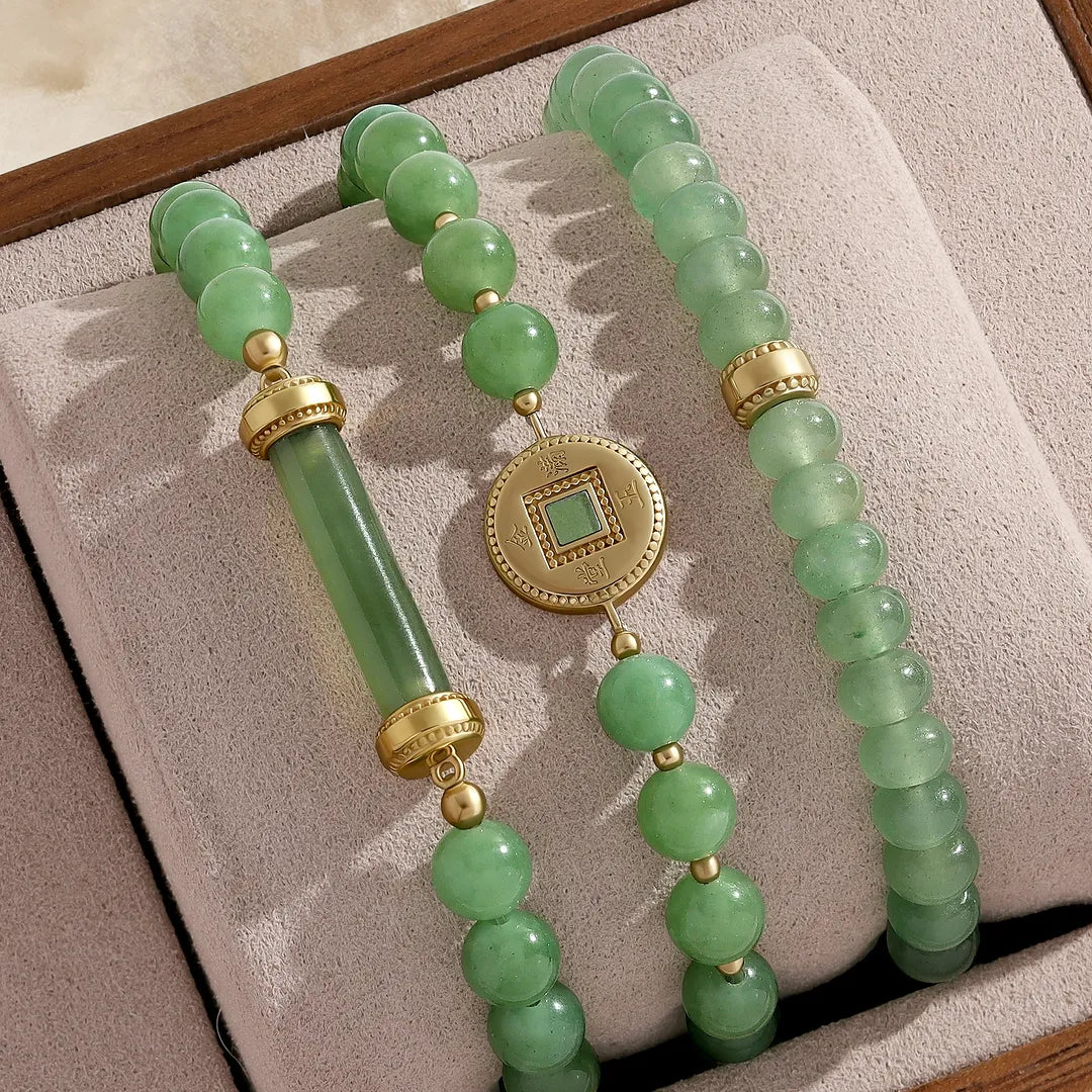 Jade Coin Bead Bracelet — product view 4