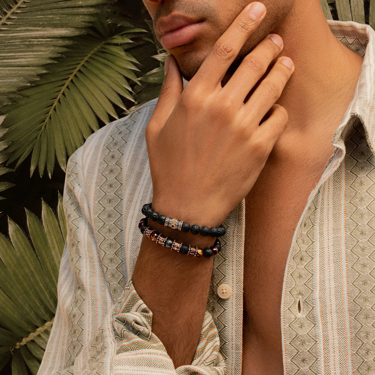 Tiger's Eye & Lava Stone Bracelet — product view 2