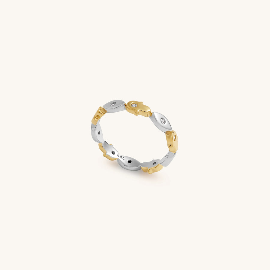 Hamsa & Evil Eye Ring — product view 1