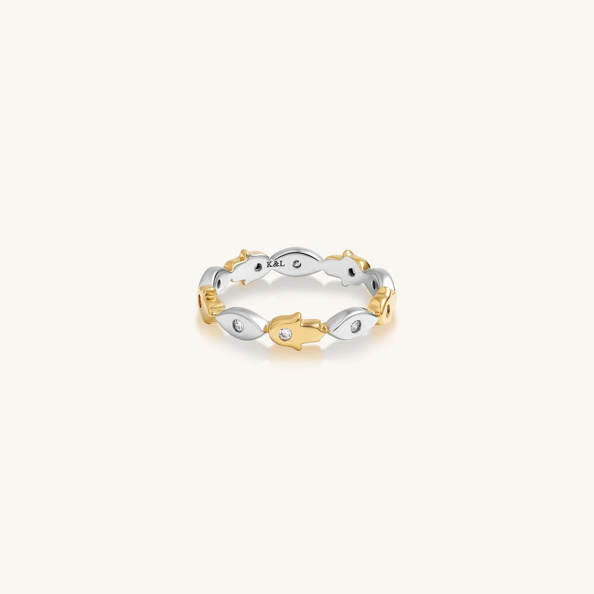 Hamsa & Evil Eye Ring — product view 3