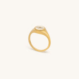 Enhancer Evil Eye Mother Of Pearl Ring — ring view 1