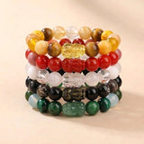 Five Elements Crystal Pixiu Bracelets — bracelet view 1