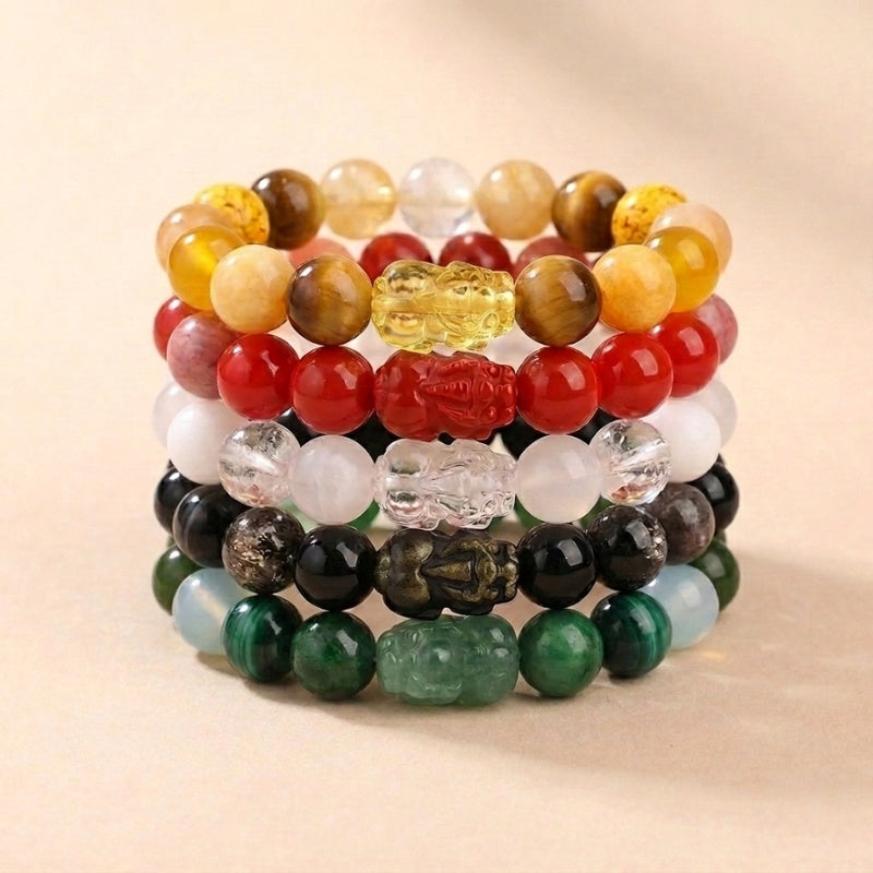 Five Elements Crystal Pixiu Bracelets — bracelet view 1