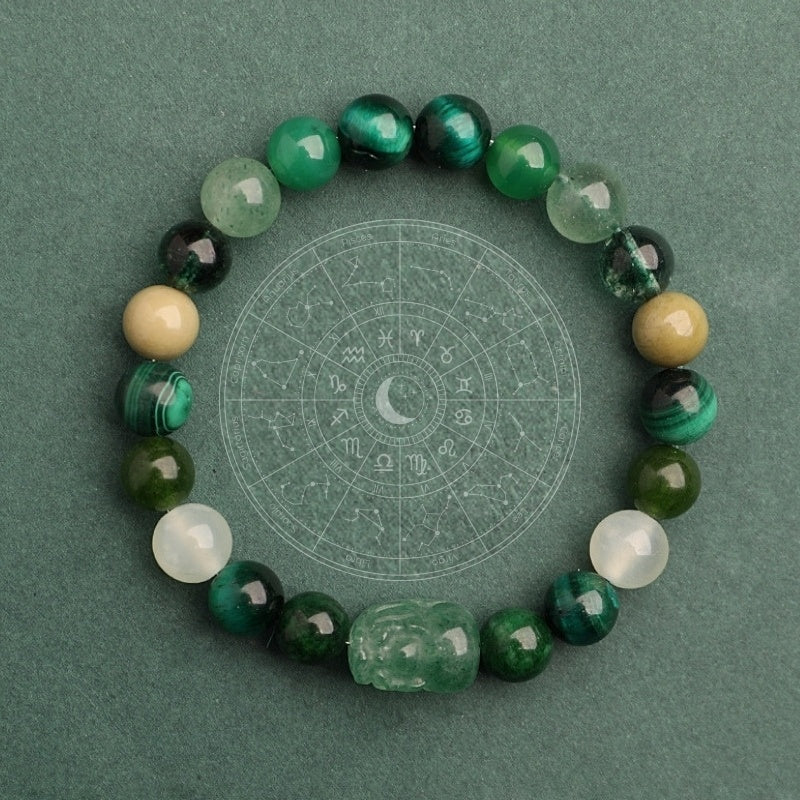 Five Elements Crystal Pixiu Bracelets — bracelet view 2