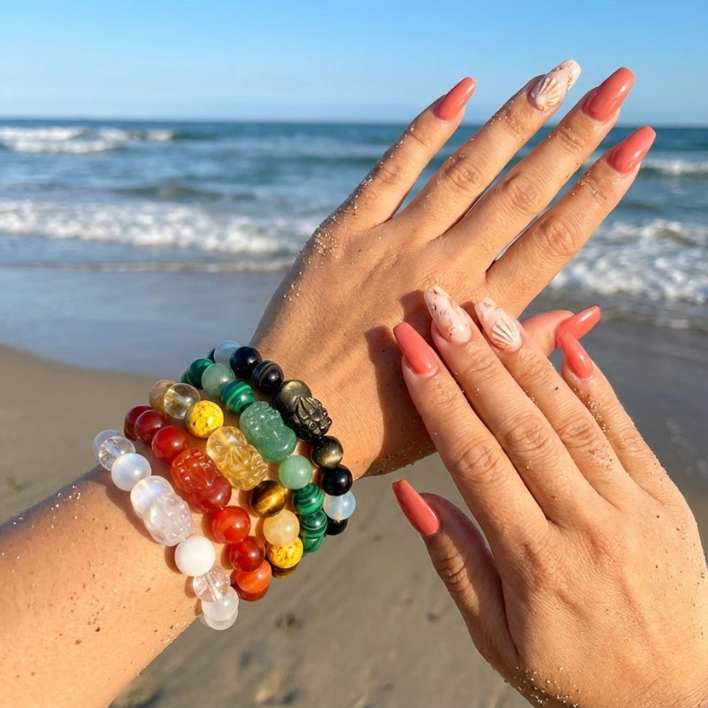 Five Elements Crystal Pixiu Bracelets — bracelet view 7