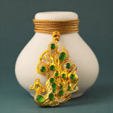 Gold Plated Brass Peacock Necklace — necklace view 3
