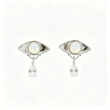 Gold-Plated Copper Evil Eye Earrings Water Drop Tears — earring view 5