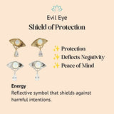 Gold-Plated Copper Evil Eye Earrings Water Drop Tears — earring view 6