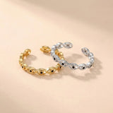 Gold-Plated Copper Evil Eye Ring Black Eyes Zircon — ring view 1