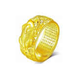 Golden Copper Pixiu Mantra Ring — ring view 6
