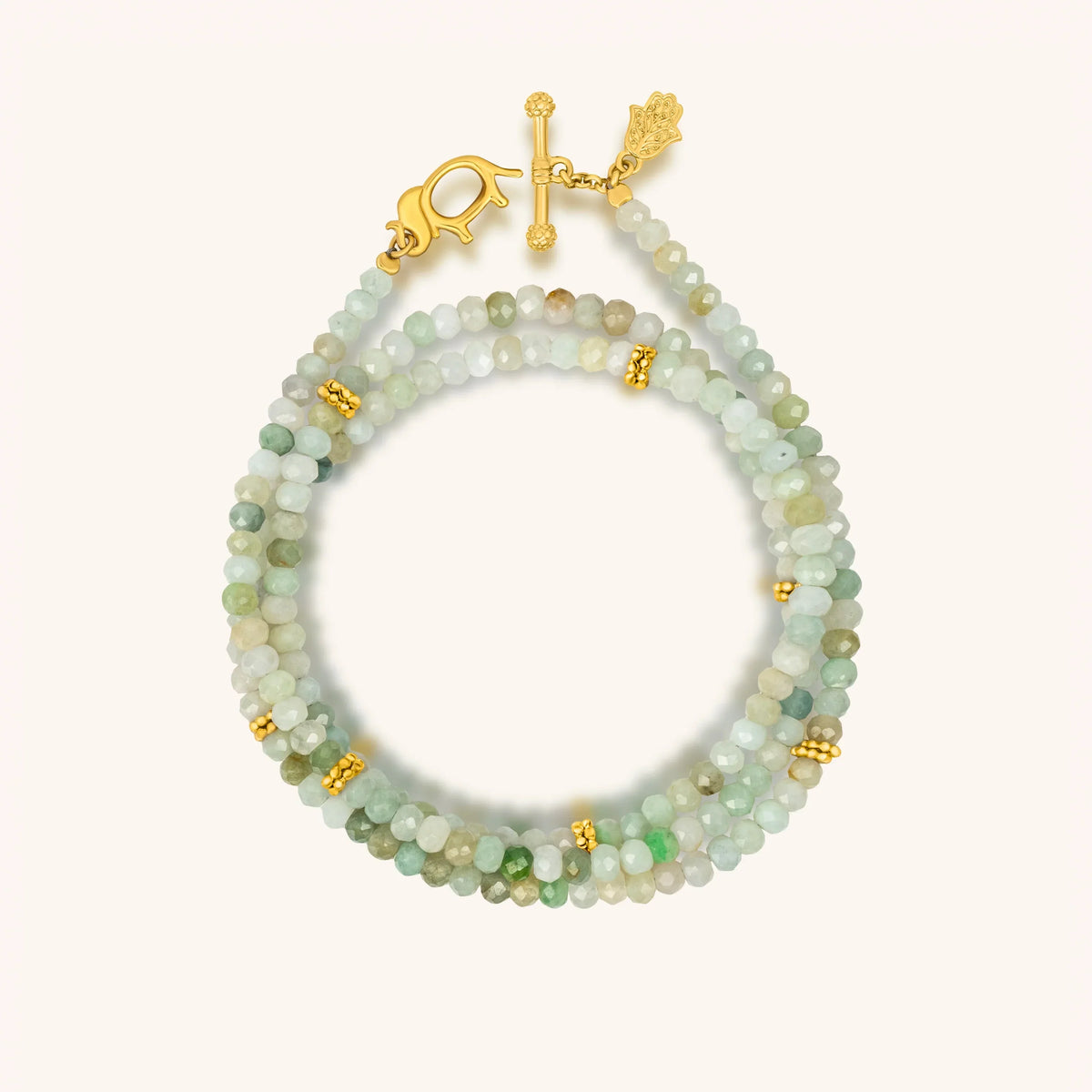 Jade Elephant Wrap Bracelet — bracelet view 3